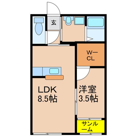 GraVista札元　A棟の物件間取画像